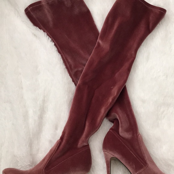 Steve Madden mauve over the knee boots - Picture 2 of 2